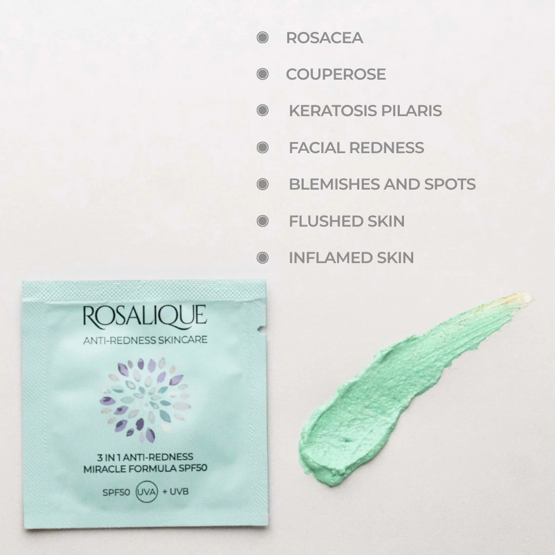 Rosalique 3 in 1 Anti-Redness Miracle Formula SPF50 Sample 3ml - Image 6